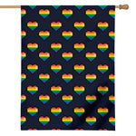 Rainbow Pixel 8-Bit LGBT Pride Heart House Flag