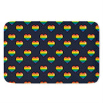 Rainbow Pixel 8-Bit LGBT Pride Heart Indoor Door Mat