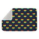 Rainbow Pixel 8-Bit LGBT Pride Heart Indoor Door Mat