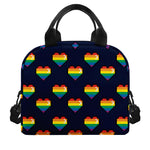 Rainbow Pixel 8-Bit LGBT Pride Heart Insulated Lunch Bag