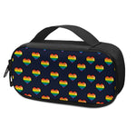 Rainbow Pixel 8-Bit LGBT Pride Heart Insulin Cooler Travel Case