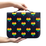 Rainbow Pixel 8-Bit LGBT Pride Heart Leather Bible Cover
