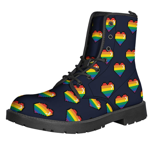 Rainbow Pixel 8-Bit LGBT Pride Heart Backpack