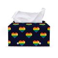 Rainbow Pixel 8-Bit LGBT Pride Heart Leather Tissue Box Cover