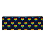 Rainbow Pixel 8-Bit LGBT Pride Heart Long Kitchen Mat
