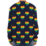 Rainbow Pixel 8-Bit LGBT Pride Heart Long Sleeve Baseball Jersey