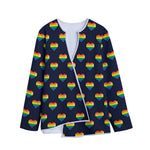 Rainbow Pixel 8-Bit LGBT Pride Heart Long Sleeve Short Coat