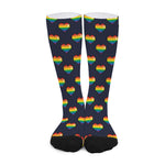Rainbow Pixel 8-Bit LGBT Pride Heart Long Socks