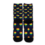 Rainbow Pixel 8-Bit LGBT Pride Heart Long Socks