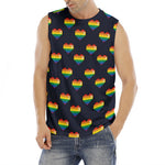 Rainbow Pixel 8-Bit LGBT Pride Heart Men's Fitness Tank Top