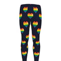 Rainbow Pixel 8-Bit LGBT Pride Heart Men's Leggings