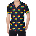 Rainbow Pixel 8-Bit LGBT Pride Heart Men's Shirt