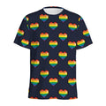 Rainbow Pixel 8-Bit LGBT Pride Heart Men's Athletic T-Shirt