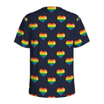Rainbow Pixel 8-Bit LGBT Pride Heart Men's Sports T-Shirt