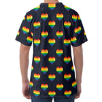 Rainbow Pixel 8-Bit LGBT Pride Heart Men's Velvet T-Shirt