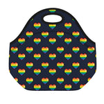 Rainbow Pixel 8-Bit LGBT Pride Heart Neoprene Lunch Bag