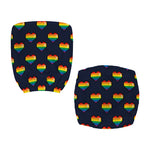 Rainbow Pixel 8-Bit LGBT Pride Heart Office Chair Cover