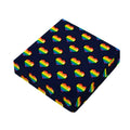 Rainbow Pixel 8-Bit LGBT Pride Heart Outdoor Seat Cushion Cover