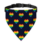 Rainbow Pixel 8-Bit LGBT Pride Heart Over The Collar Dog Bandana