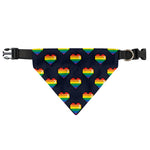 Rainbow Pixel 8-Bit LGBT Pride Heart Over The Collar Dog Bandana