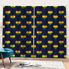 Rainbow Pixel 8-Bit LGBT Pride Heart Pencil Pleat Curtains