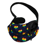 Rainbow Pixel 8-Bit LGBT Pride Heart Pet Sling Carrier
