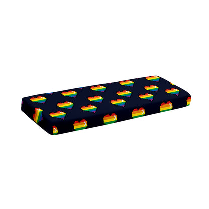 Rainbow Pixel 8-Bit LGBT Pride Heart Piano Keyboard Cover