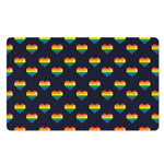 Rainbow Pixel 8-Bit LGBT Pride Heart Polyester Doormat