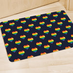 Rainbow Pixel 8-Bit LGBT Pride Heart Polyester Doormat