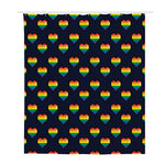 Rainbow Pixel 8-Bit LGBT Pride Heart Polyester Shower Curtain