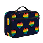 Rainbow Pixel 8-Bit LGBT Pride Heart Portable Lunch Bag
