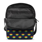 Rainbow Pixel 8-Bit LGBT Pride Heart Rectangular Crossbody Bag