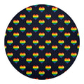 Rainbow Pixel 8-Bit LGBT Pride Heart Round Blanket