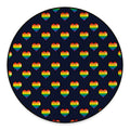 Rainbow Pixel 8-Bit LGBT Pride Heart Round Floor Mat
