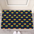Rainbow Pixel 8-Bit LGBT Pride Heart Rubber Doormat