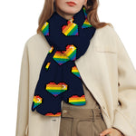 Rainbow Pixel 8-Bit LGBT Pride Heart Scarf