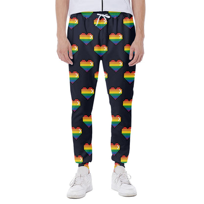 Rainbow Pixel 8-Bit LGBT Pride Heart Scuba Joggers