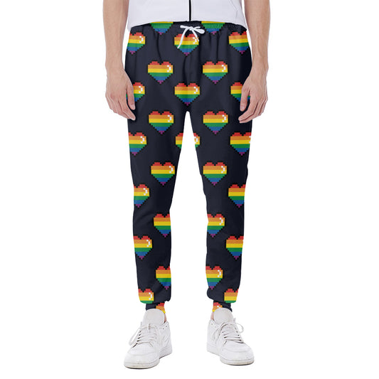 Rainbow Pixel 8-Bit LGBT Pride Heart Scuba Joggers
