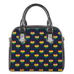 Rainbow Pixel 8-Bit LGBT Pride Heart Shoulder Handbag