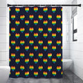 Rainbow Pixel 8-Bit LGBT Pride Heart Shower Curtain
