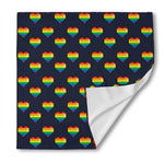 Rainbow Pixel 8-Bit LGBT Pride Heart Silk Bandana