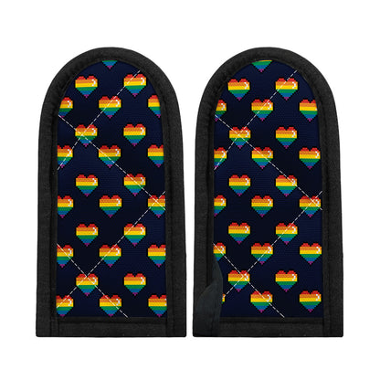 Rainbow Pixel 8-Bit LGBT Pride Heart Skillet Handle Cover