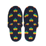 Rainbow Pixel 8-Bit LGBT Pride Heart Slippers
