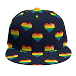 Rainbow Pixel 8-Bit LGBT Pride Heart Snapback Cap
