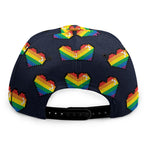 Rainbow Pixel 8-Bit LGBT Pride Heart Snapback Cap