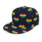 Rainbow Pixel 8-Bit LGBT Pride Heart Snapback Cap