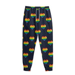 Rainbow Pixel 8-Bit LGBT Pride Heart Sweatpants