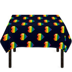Rainbow Pixel 8-Bit LGBT Pride Heart Tablecloth