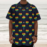 Rainbow Pixel 8-Bit LGBT Pride Heart Textured Short Sleeve Shirt
