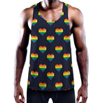Rainbow Pixel 8-Bit LGBT Pride Heart Training Tank Top